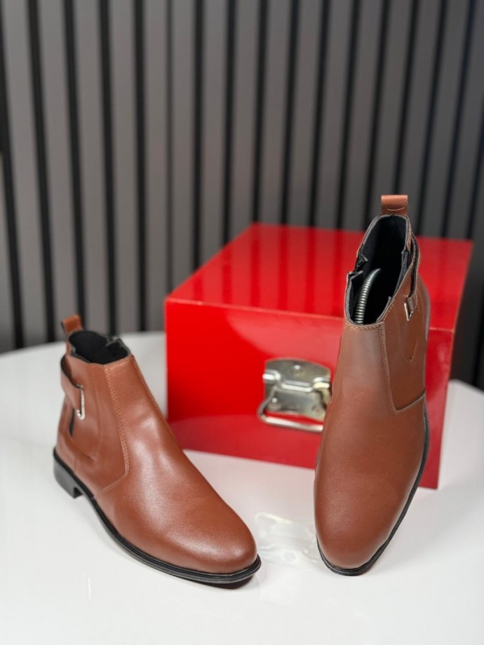 2025 ÇIRTLI KLASİK İTALYAN TABA DERİ BOT - TABA DERİ BOT