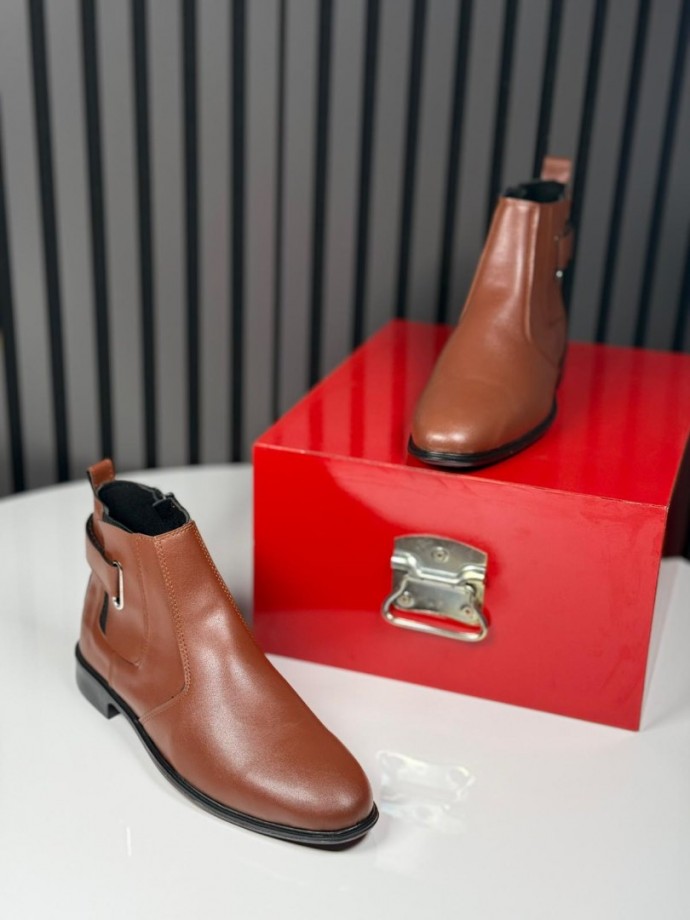 2025 ÇIRTLI KLASİK İTALYAN TABA DERİ BOT - TABA DERİ BOT