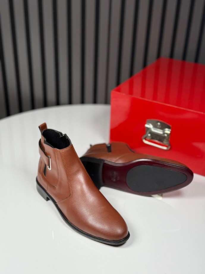 2025 ÇIRTLI KLASİK İTALYAN TABA DERİ BOT - TABA DERİ BOT