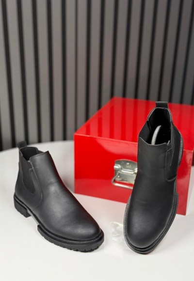 2025 CHELSEA KIŞLIK CRAZY DERİ BOT - CRAZY SİYAH BOT