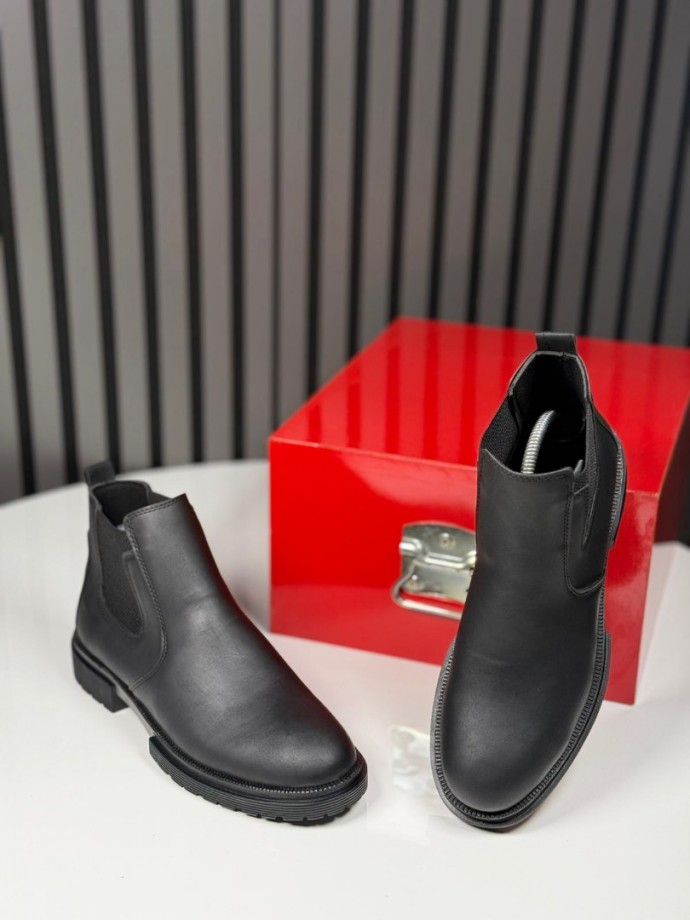 2025 CHELSEA KIŞLIK CRAZY DERİ BOT - CRAZY SİYAH BOT