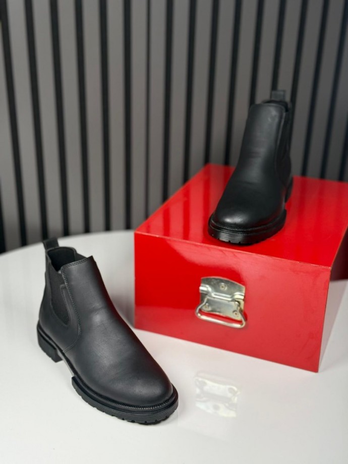 2025 CHELSEA KIŞLIK CRAZY DERİ BOT - CRAZY SİYAH BOT