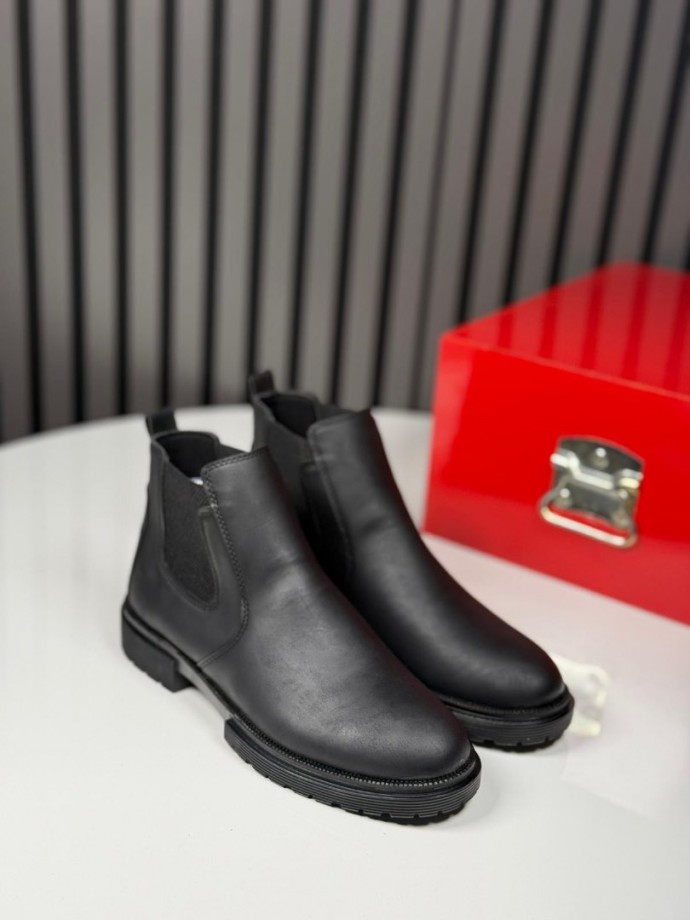 2025 CHELSEA KIŞLIK CRAZY DERİ BOT - CRAZY SİYAH BOT