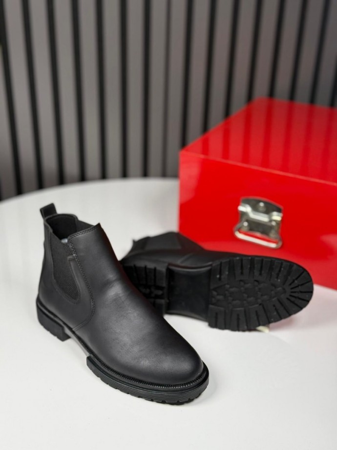 2025 CHELSEA KIŞLIK CRAZY DERİ BOT - CRAZY SİYAH BOT