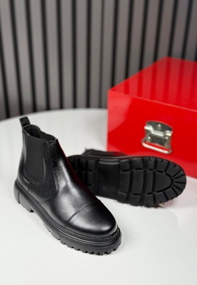 2025 PRD CHELSEA İTALYAN SİYAH MAT BOT - SİYAH MART DERİ BOT