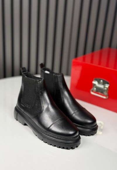 2025 PRD CHELSEA İTALYAN SİYAH MAT BOT - SİYAH MART DERİ BOT