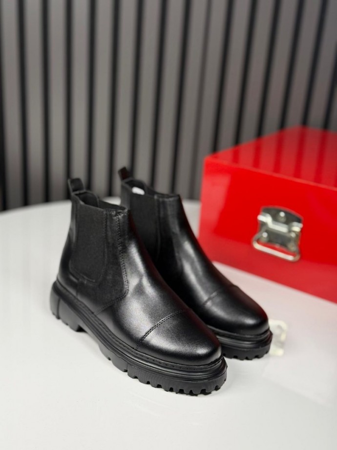 2025 PRD CHELSEA İTALYAN SİYAH MAT BOT - SİYAH MART DERİ BOT