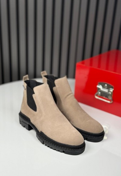 2025 PRD CHELSEA İTALYAN  KUM BEJ SÜET BOT - KUM BEJ SÜET  BOT