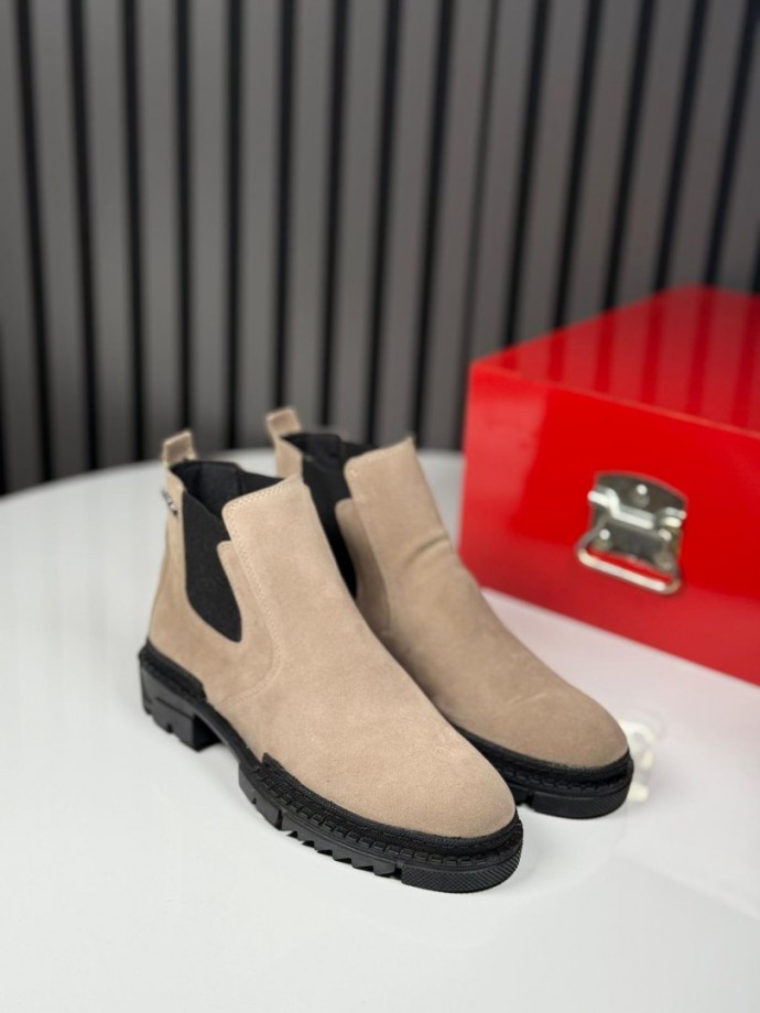 2025 PRD CHELSEA İTALYAN  KUM BEJ SÜET BOT - KUM BEJ SÜET  BOT