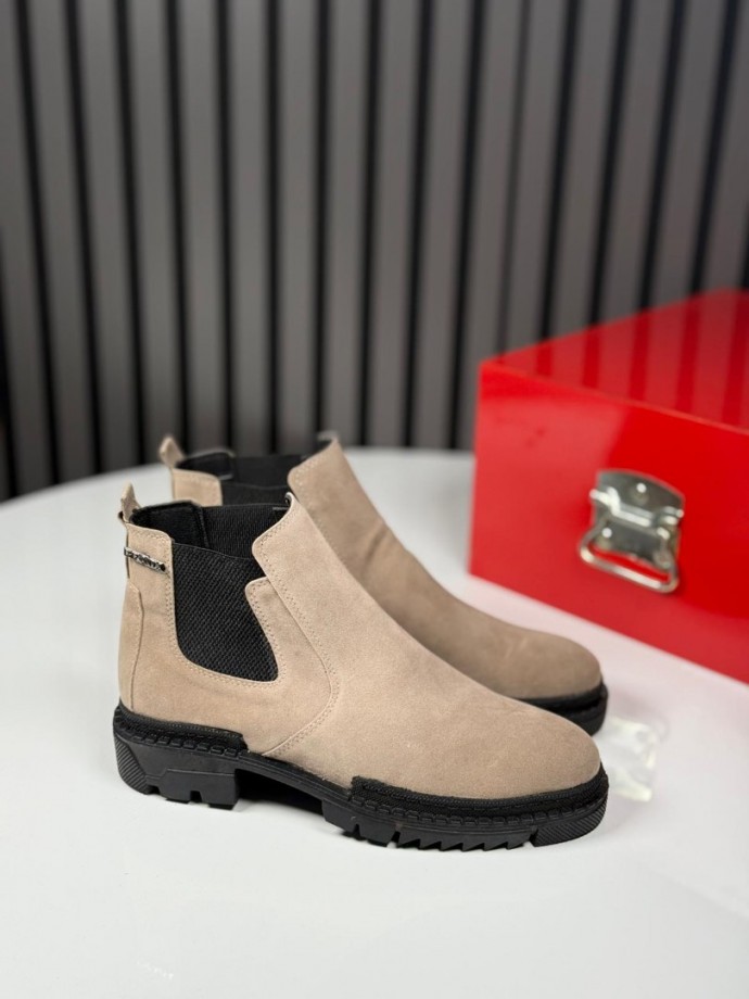 2025 PRD CHELSEA İTALYAN  KUM BEJ SÜET BOT - KUM BEJ SÜET  BOT