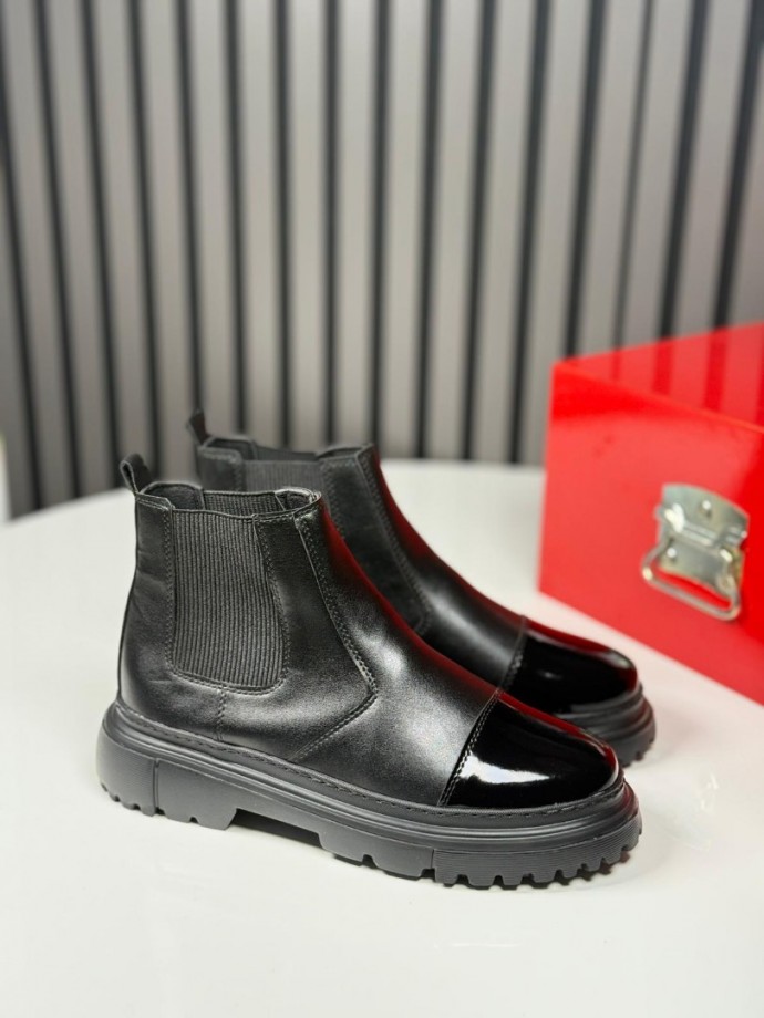 2025 PRD CHELSEA İTALYAN  SİYAH MAT BOT - SİYAH MAT DERİ BOT