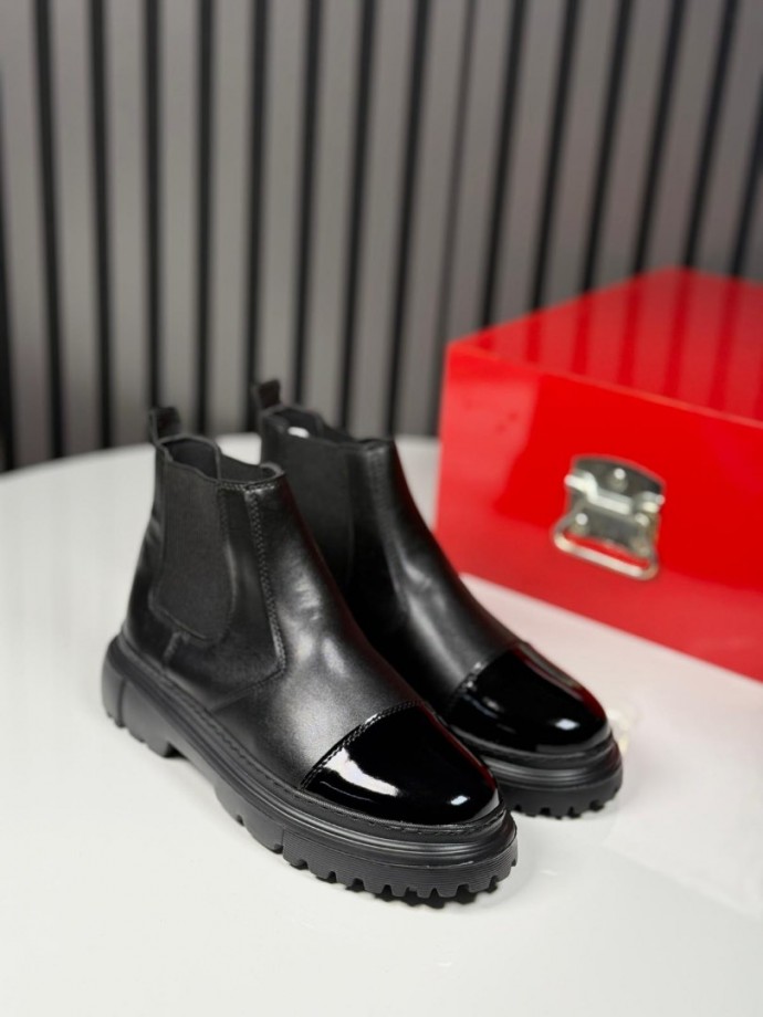 2025 PRD CHELSEA İTALYAN  SİYAH MAT BOT - SİYAH MAT DERİ BOT