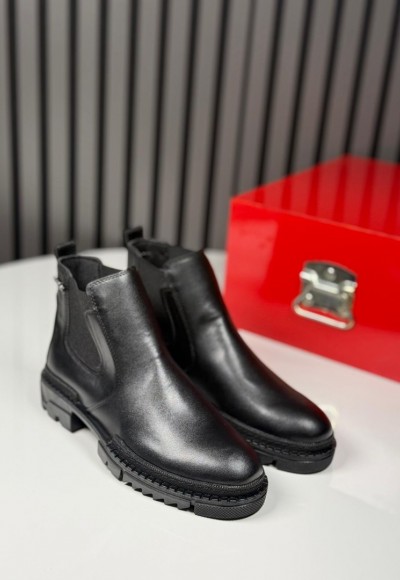 2025 PRD CHELSEA İTALYAN SİYAH MAT BOT - SİYAH MAT DERİ BOT