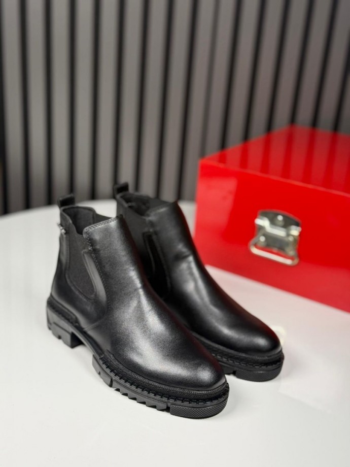 2025 PRD CHELSEA İTALYAN SİYAH MAT BOT - SİYAH MAT DERİ BOT