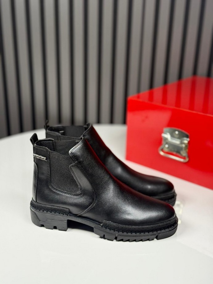 2025 PRD CHELSEA İTALYAN SİYAH MAT BOT - SİYAH MAT DERİ BOT