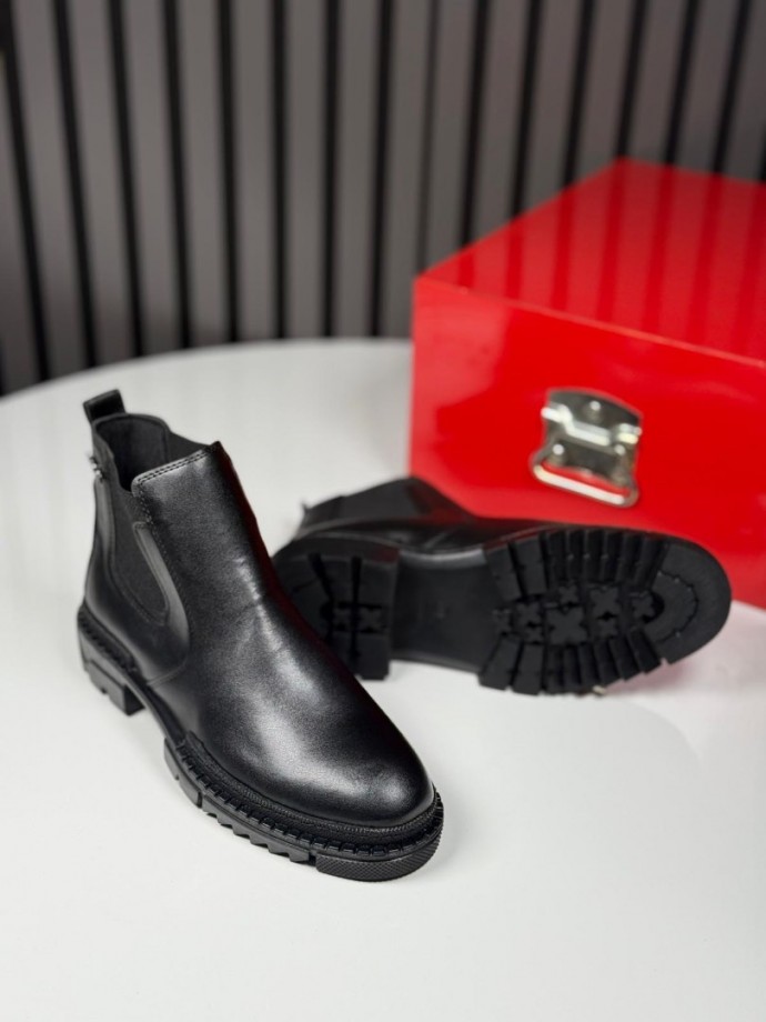 2025 PRD CHELSEA İTALYAN SİYAH MAT BOT - SİYAH MAT DERİ BOT