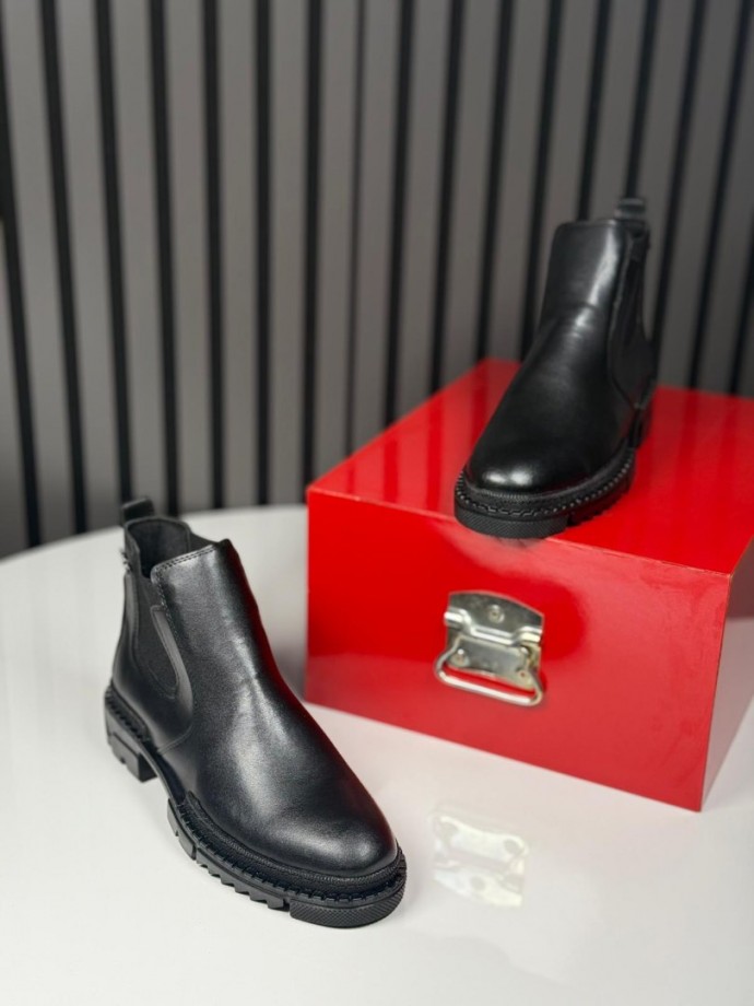 2025 PRD CHELSEA İTALYAN SİYAH MAT BOT - SİYAH MAT DERİ BOT