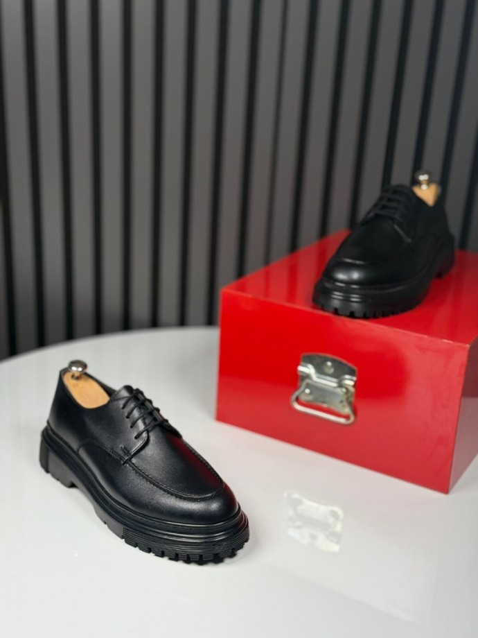 2025 PRD İTALYAN SİYAH MAT CASUAL AYAKKABI - SİYAH  MAT DERİ 