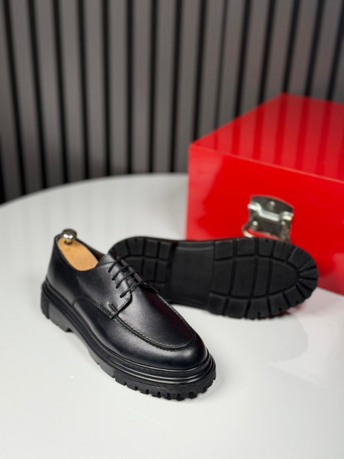 2025 PRD İTALYAN SİYAH MAT CASUAL AYAKKABI - SİYAH  MAT DERİ 