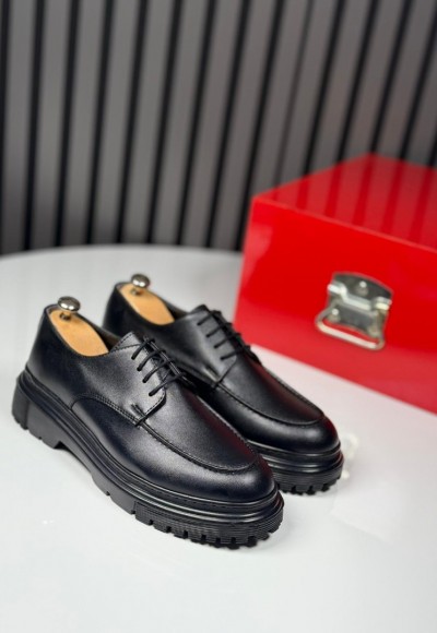 2025 PRD İTALYAN SİYAH MAT CASUAL AYAKKABI - SİYAH  MAT DERİ 