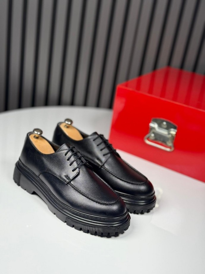 2025 PRD İTALYAN SİYAH MAT CASUAL AYAKKABI - SİYAH  MAT DERİ 