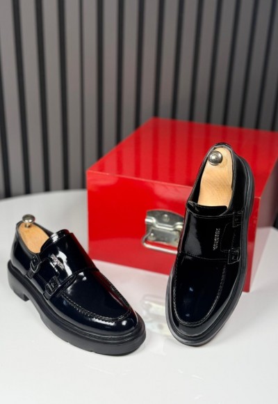 2025 PRD  İTALYAN  SİYAH MAT TOKALI AYAKKABI - SİYAH  RUGAN DERİ 