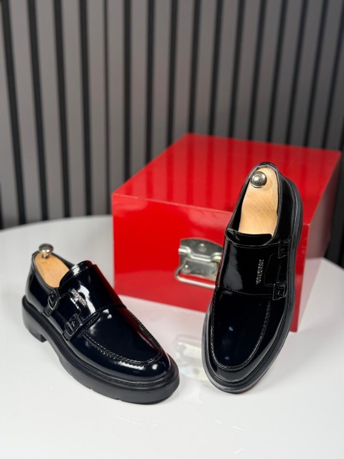 2025 PRD  İTALYAN  SİYAH MAT TOKALI AYAKKABI - SİYAH  RUGAN DERİ 