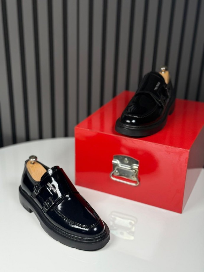 2025 PRD  İTALYAN  SİYAH MAT TOKALI AYAKKABI - SİYAH  RUGAN DERİ 