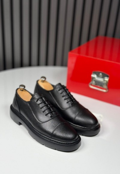 2025 ZR  SİYAH MAT CASUAL AYAKKABI - SİYAH  MAT DERİ 