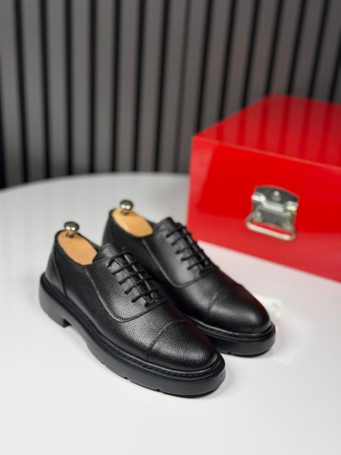 2025 ZR  SİYAH MAT CASUAL AYAKKABI - SİYAH  MAT DERİ 