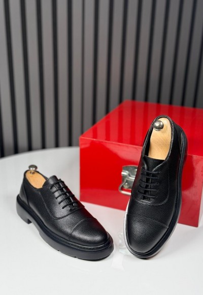 2025 ZR  SİYAH MAT CASUAL AYAKKABI - SİYAH  MAT DERİ 