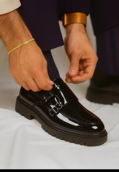 2025 YENİ SEZON TOKALI SİYAH  RUGAN CASUAL - SİYAH RUGAN  