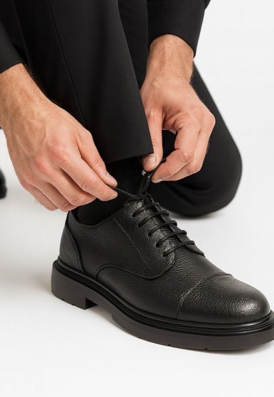 2025 YENİ SEZON PÜTÜR DERİ SİYAH MAT CASUAL - SİYAH  PÜTÜR MAT  