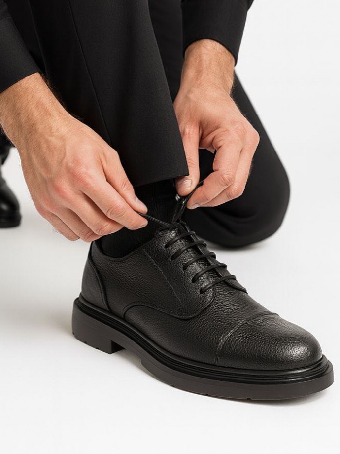 2025 YENİ SEZON PÜTÜR DERİ SİYAH MAT CASUAL - SİYAH  PÜTÜR MAT  