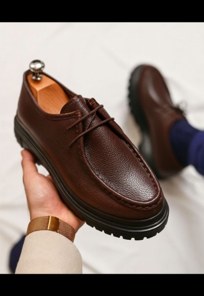 2025 YENİ SEZON PÜTÜR KAHVE CASUAL - KAHVE PÜTÜR DERİ   