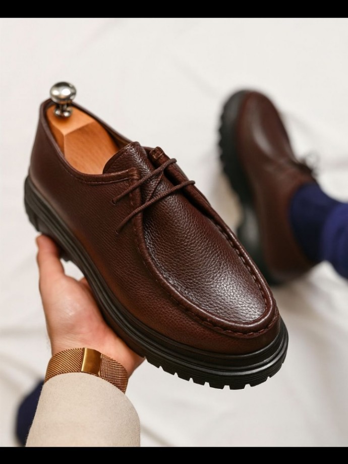 2025 YENİ SEZON PÜTÜR KAHVE CASUAL - KAHVE PÜTÜR DERİ   