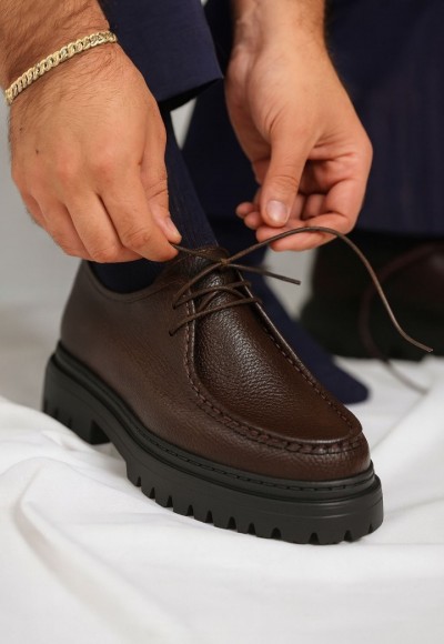 2025 YENİ SEZON PÜTÜR KAHVE CASUAL - KAHVE PÜTÜR DERİ   