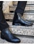2025 YENİ SEZON KLASİK SİYAH MAT BOT  - SİYAH MAT  DERİ   