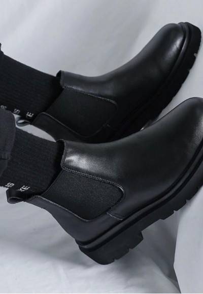 2025 YENİ SEZON NEW CHELSEA ZR SİYAH  MAT DERİ - SİYAH  MAT  DERİ