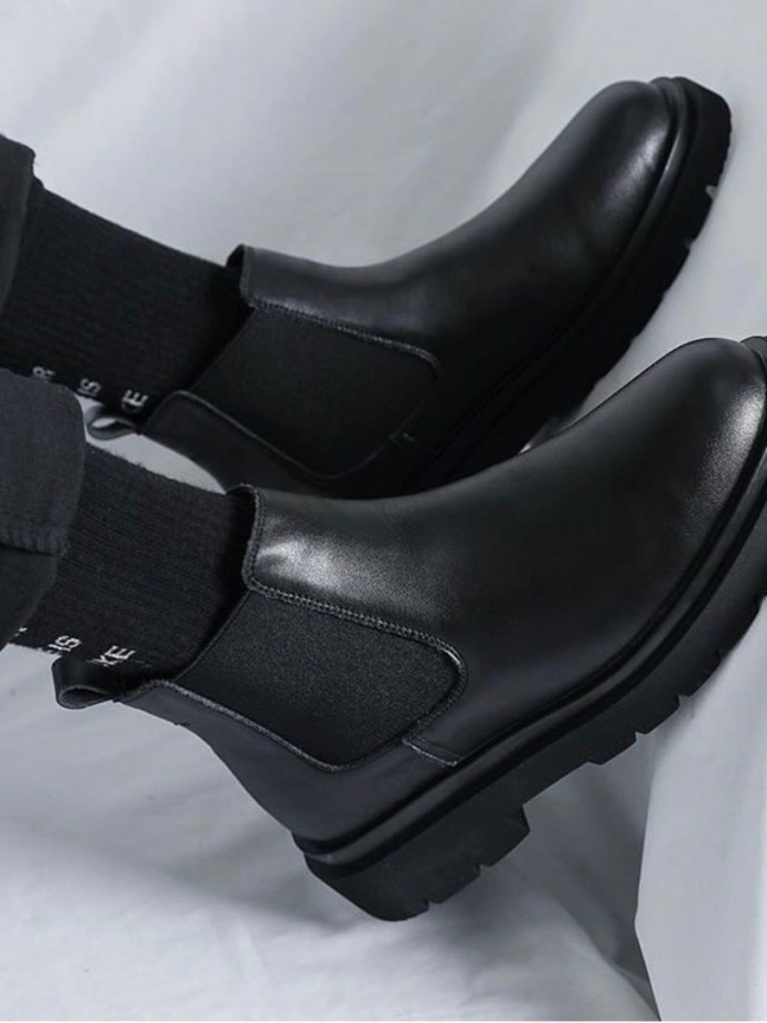 2025 YENİ SEZON NEW CHELSEA ZR SİYAH  MAT DERİ - SİYAH  MAT  DERİ