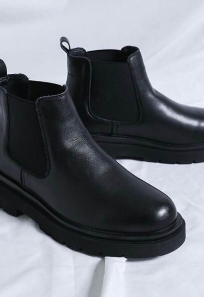 2025 YENİ SEZON NEW CHELSEA ZR SİYAH  MAT DERİ - SİYAH  MAT  DERİ