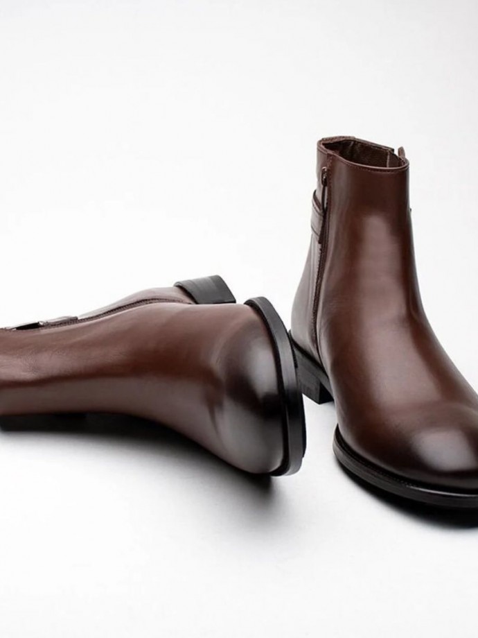 2025 YENİ SEZON KLASİK CHELSEA ZR KAHVE  MAT  DERİ  -  KAHVE  MAT  DER