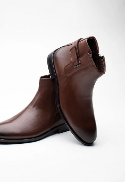 2025 YENİ SEZON KLASİK CHELSEA ZR KAHVE  MAT  DERİ  -  KAHVE  MAT  DER