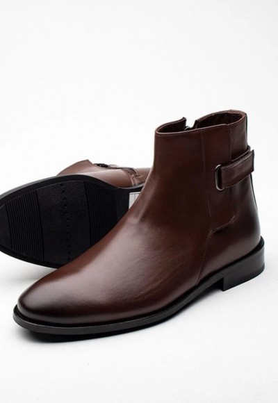 2025 YENİ SEZON KLASİK CHELSEA ZR KAHVE  MAT  DERİ  -  KAHVE  MAT  DER