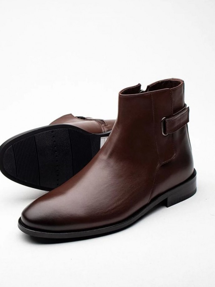 2025 YENİ SEZON KLASİK CHELSEA ZR KAHVE  MAT  DERİ  -  KAHVE  MAT  DER