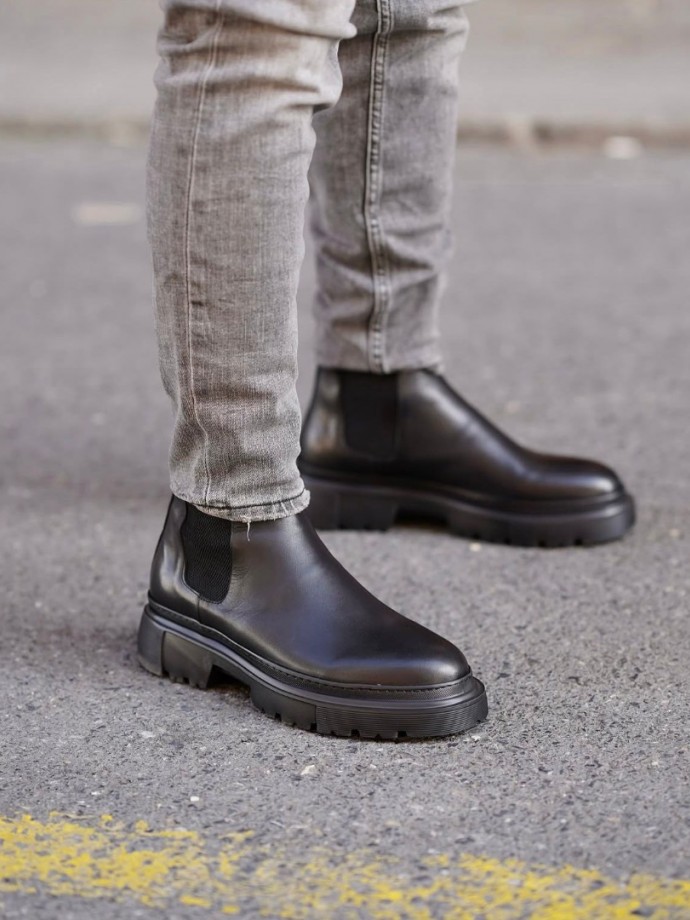 2025 YENİ SEZON EVA CHELSEA ZR SİYAH MAT DERİ - SİYAH MAT DERİ   