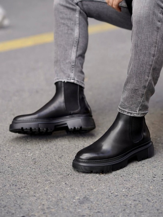 2025 YENİ SEZON EVA CHELSEA ZR SİYAH MAT DERİ - SİYAH MAT DERİ   