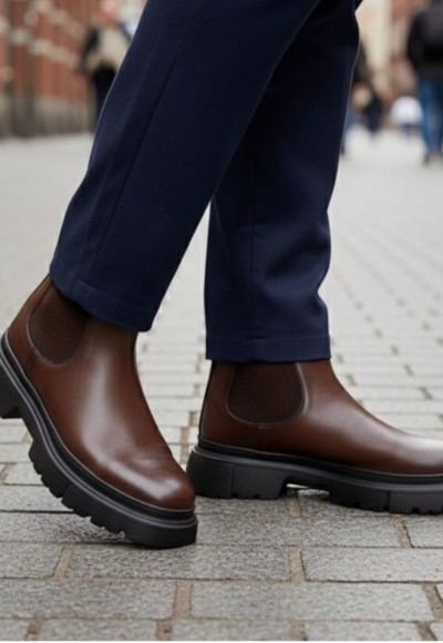 2025 YENİ SEZON EVA ZRA  MODEL KAHVE DERİ BOT -  KAHVE DERİ BOT 