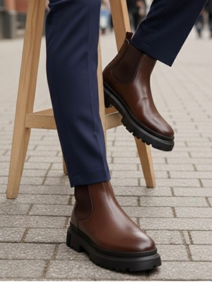 2025 YENİ SEZON EVA ZRA  MODEL KAHVE DERİ BOT -  KAHVE DERİ BOT 