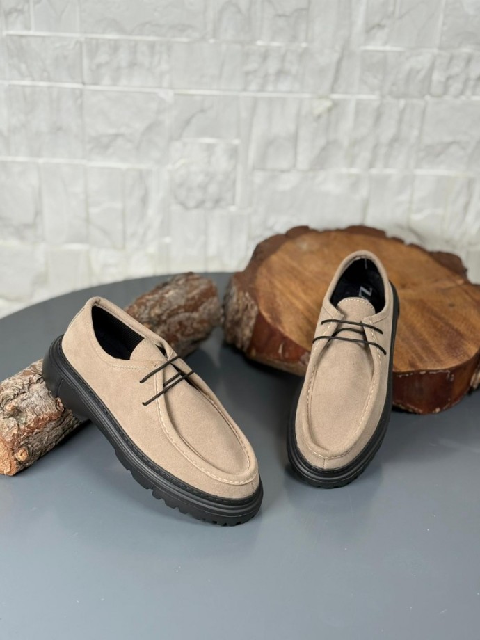 YENİ SEZON  İTHAL ZRA   MODEL KUM BEJ SÜET NUBUK